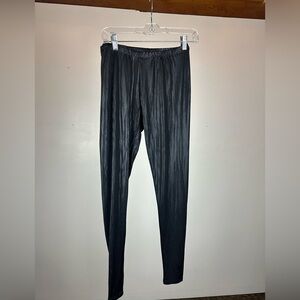 Women's Black Textured Pants Size M